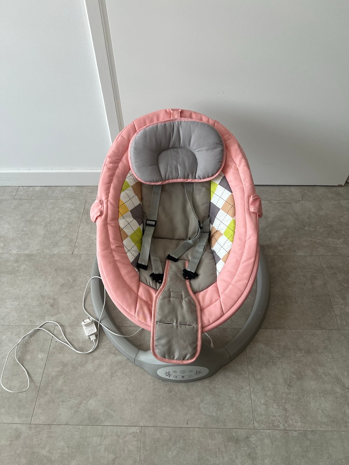 Bebies First Relax Baby Auto Swing - Roze, Ophalen of Verzenden, Zo goed als nieuw