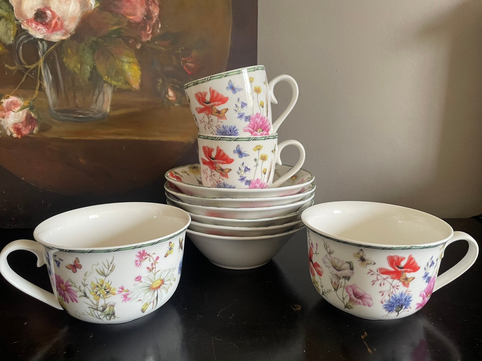 NIEUW servies Janneke Brinkman WILD GARDEN schaaltjes-mok, Huis en Inrichting, Ophalen of Verzenden, Zo goed als nieuw, Overige stijlen