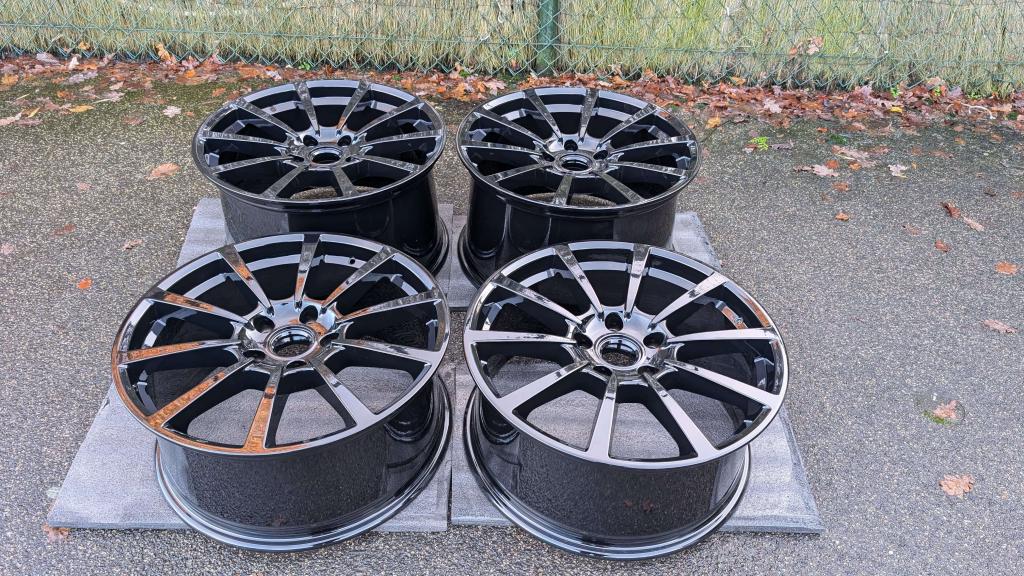 Set 20 Inch Porsche 911 991 Classic Velgen in Gloss Black, Niet ingevuld, Velg(en), Niet ingevuld, Nieuw