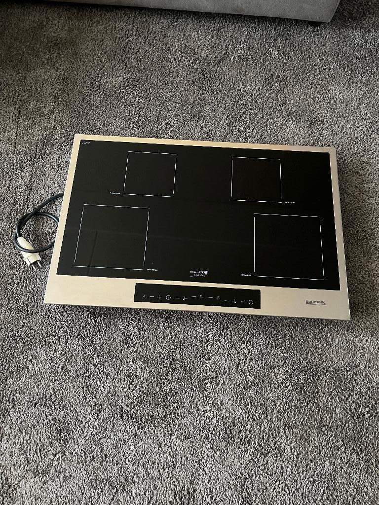 Baumatic 77 cm OMBRA2SS Studio Solari inductie kookplaat, Ophalen, Gebruikt, 4 kookzones, Inbouw