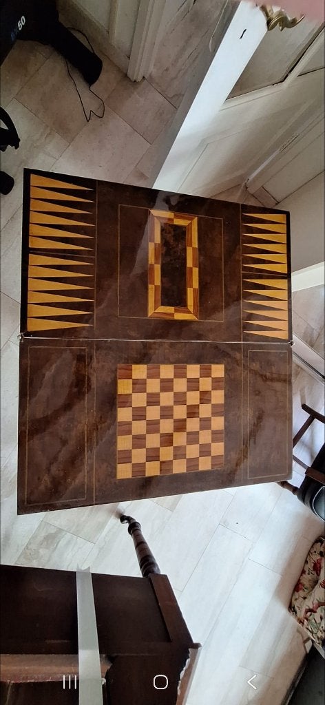 Antieke ingelegde speeltafel, Antiek en Kunst, Ophalen