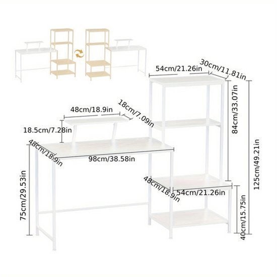 Bureau – Studietafel – Computertafel – Werkplek, Corvance B.V., Verzenden, Nieuw, Corvancebol@gmail.com
