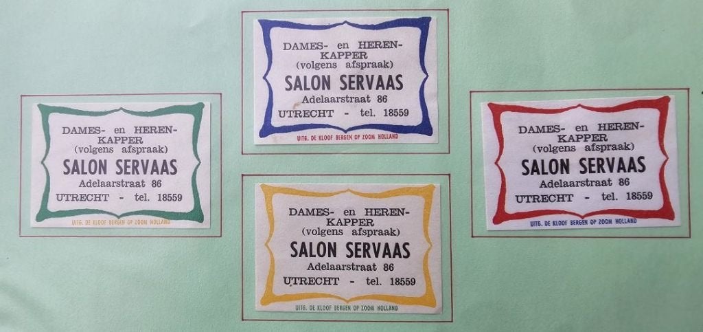 Salon Servaas te Utecht (Dames- en Herenkapper), Ophalen of Verzenden, Zo goed als nieuw, Luciferdoosjes of -merken