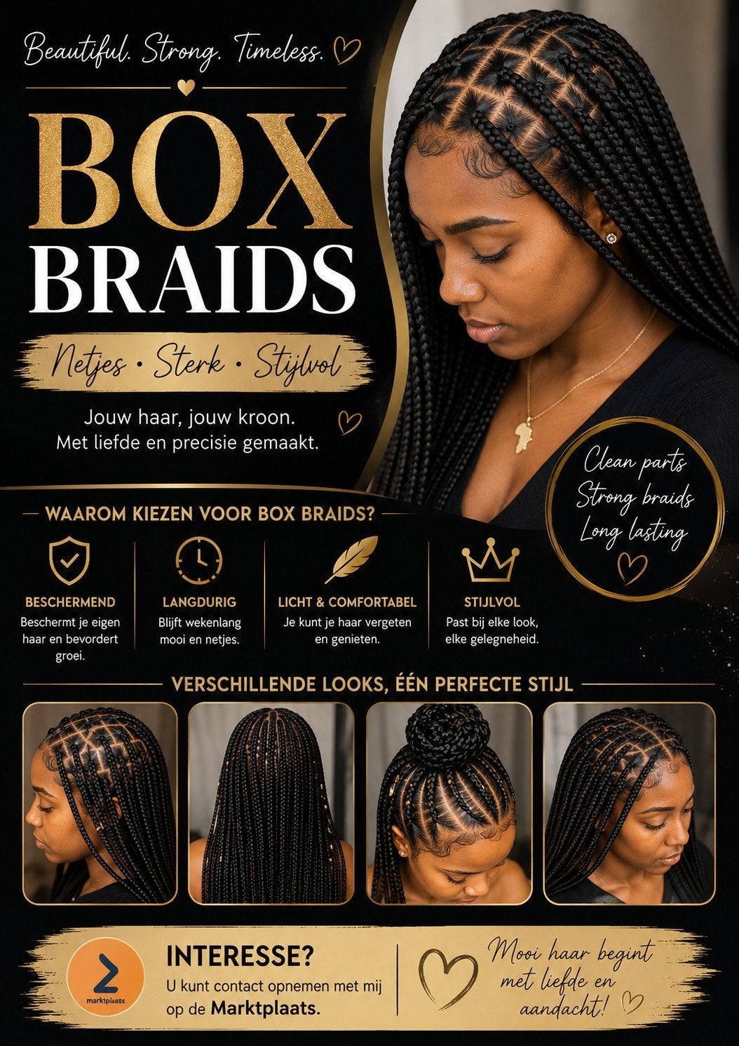 Thuiskapper voor Black Hair, Ophalen of Verzenden