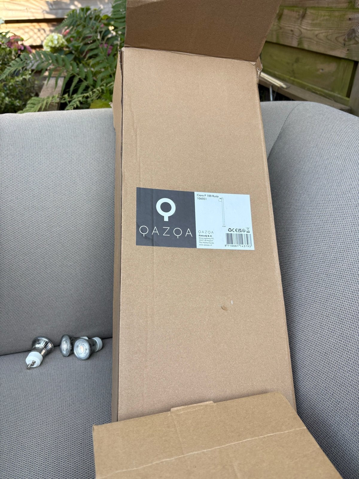 QAZQA Buitenlampen met GU10 LED lampjes - Zo goed als nieuw, Minder dan 50 watt, Ophalen of Verzenden, Netvoeding, Spots