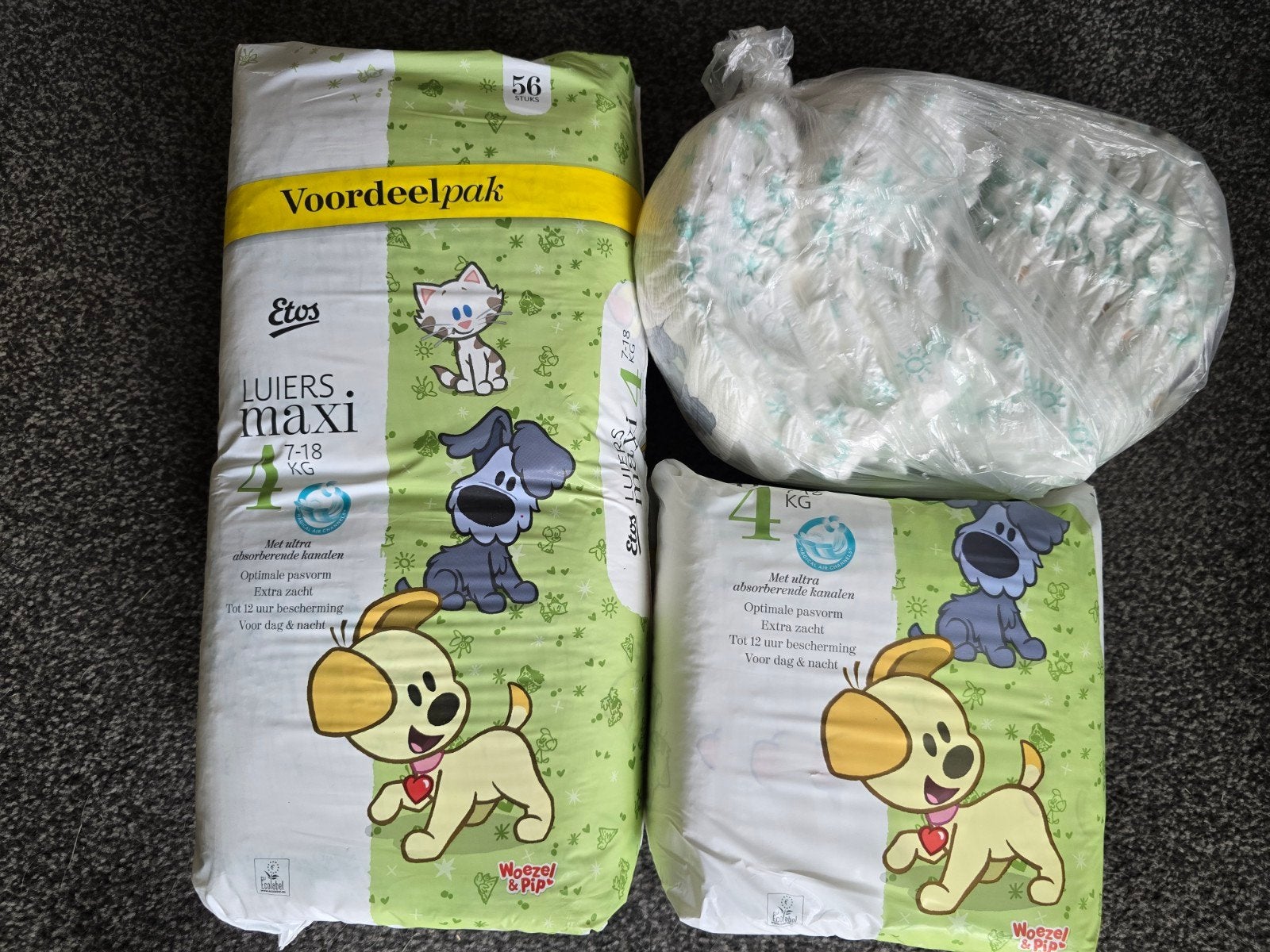 Etos Woezel & Pip wegwerp luiers maat 4, Dieren en Toebehoren, Ophalen, Verzorging