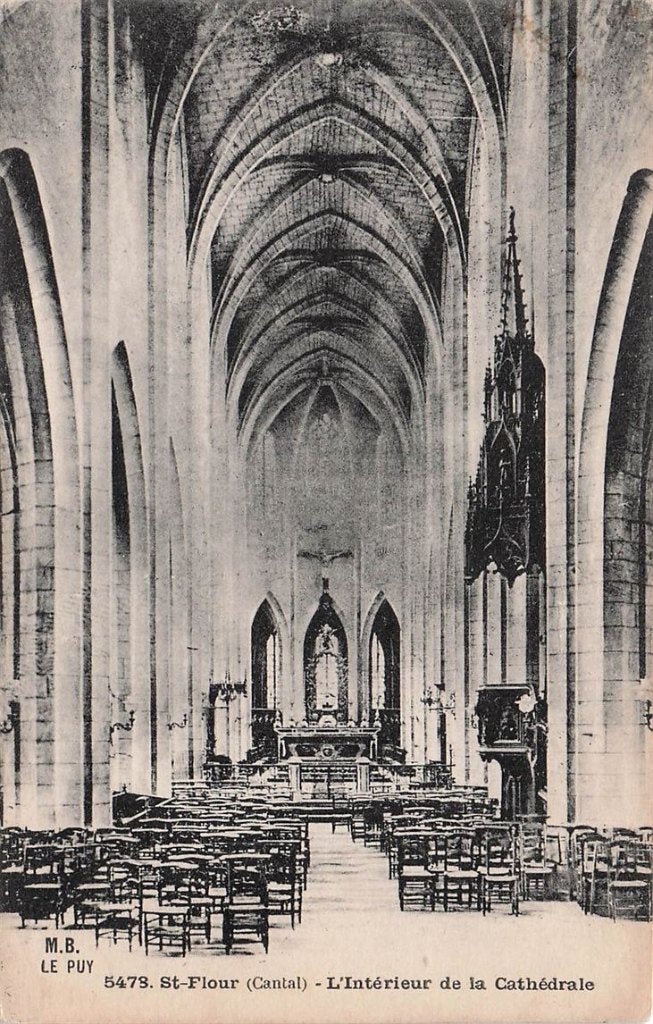 703-287-027 St-Flour (Cantal) l'Intérieur de la Cathédral, Verzenden, Voor 1920, Frankrijk