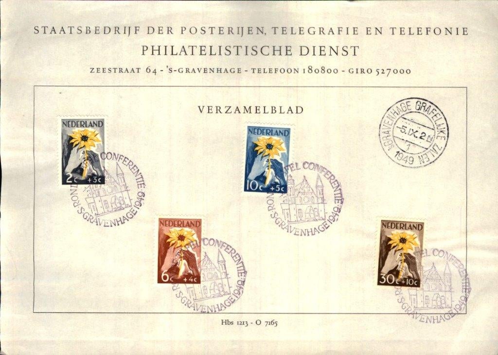 PTT - Verzamelblad - 1949, Verzenden, Overige typen