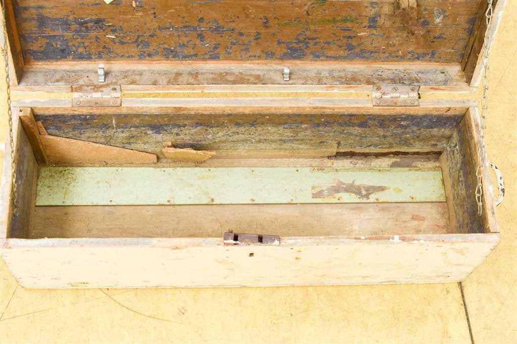 Houten kist 48849, Huis en Inrichting, Woonaccessoires | Kisten, Ophalen of Verzenden, Gebruikt, 50 tot 100 cm, Minder dan 50 cm