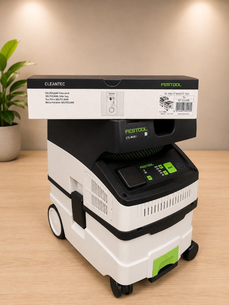 Festool Stofzuiger MIDI + GRATIS Stofzakken, Stofzak, Verzenden, Nieuw, Industriële stofzuiger