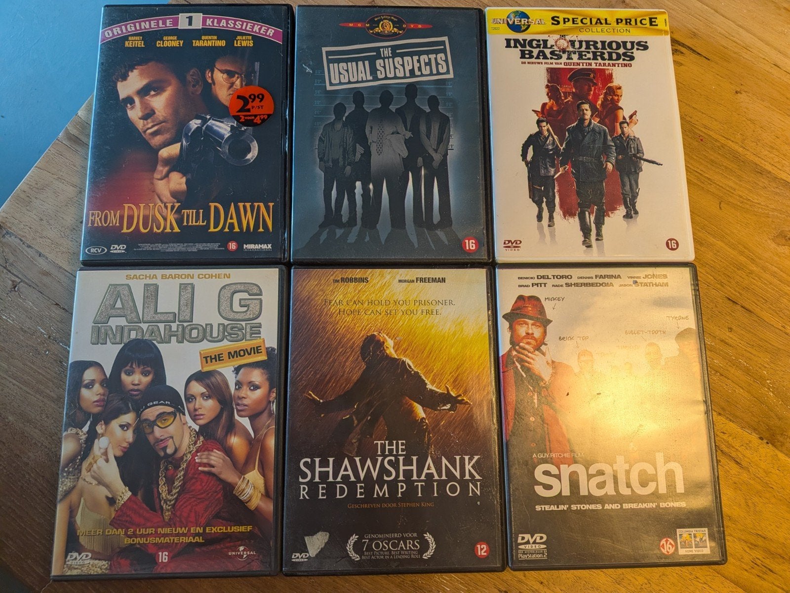 DVDs: Ali G, From Dusk Till Dawn, Shawshank, Snatch, Gebruikt, Vanaf 16 jaar, Overige genres, Ophalen of Verzenden