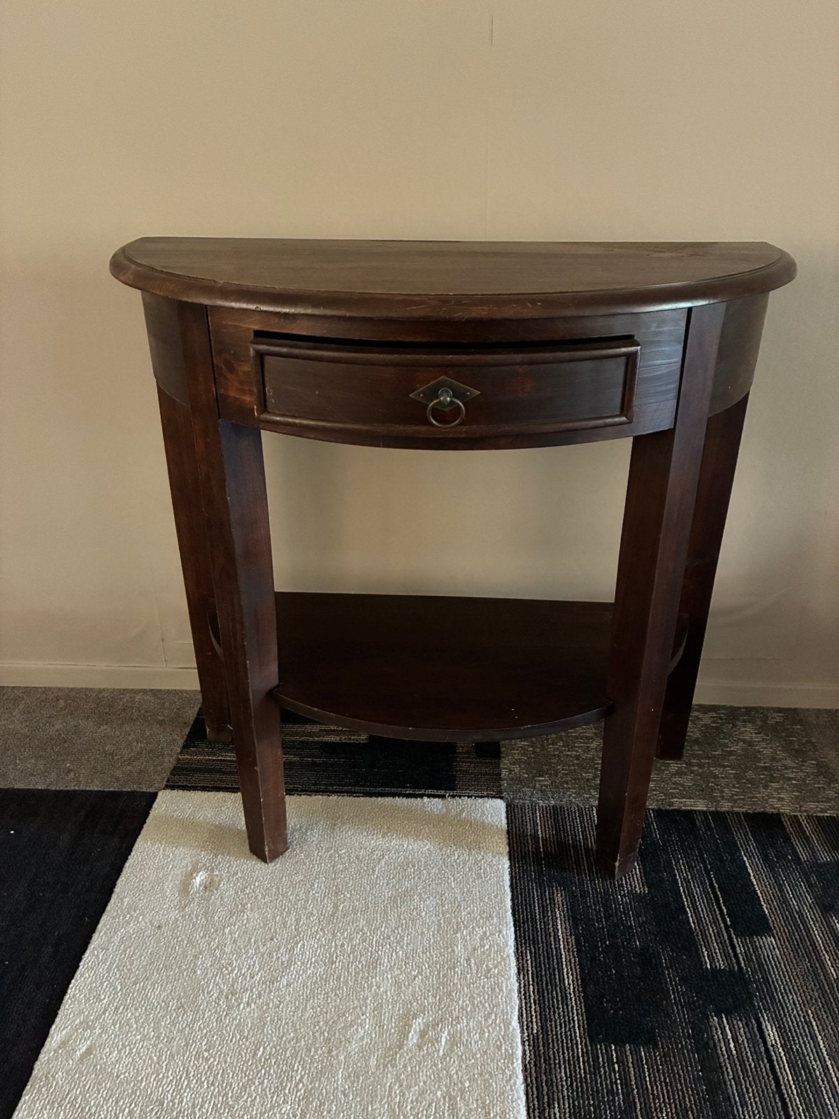 GRATIS halfronde houten sidetable, Ophalen, Gebruikt, 50 tot 100 cm, Overige vormen