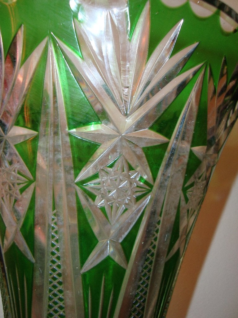 Val Saint Lambert vaas kristal Boheems art deco, Ophalen of Verzenden