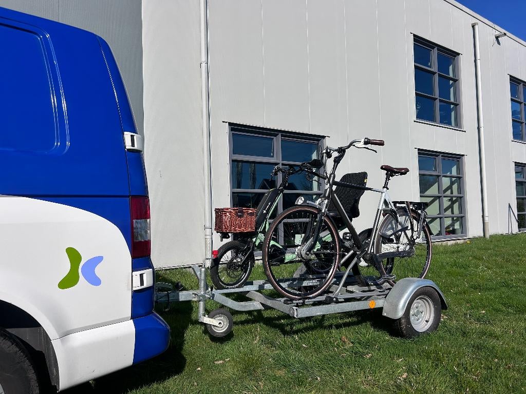 TE HUUR | Driewielfiets Aanhanger + Tweewielfiets | All-IN, Zoom 19, Info@zorgbroeder.nl, Ophalen of Verzenden, Zo goed als nieuw