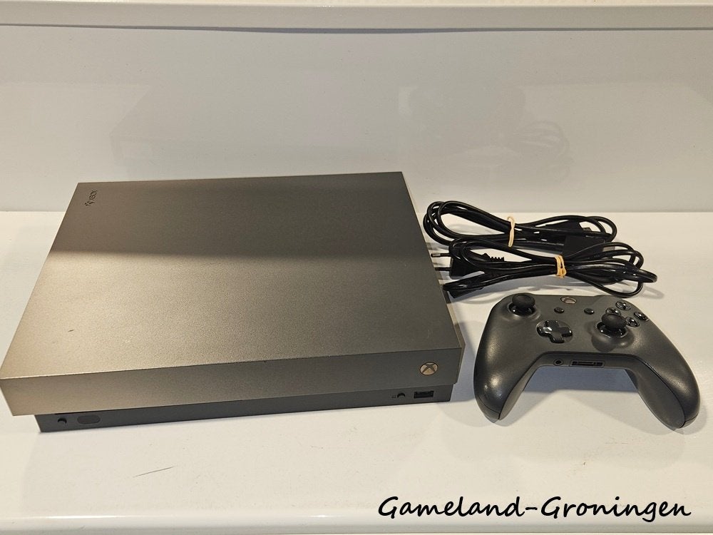 Xbox One X 1 TB met 1 Controller & Bedrading (Gold Rush Edit, Spelcomputers en Games, Gebruikt, -, -, Ophalen of Verzenden