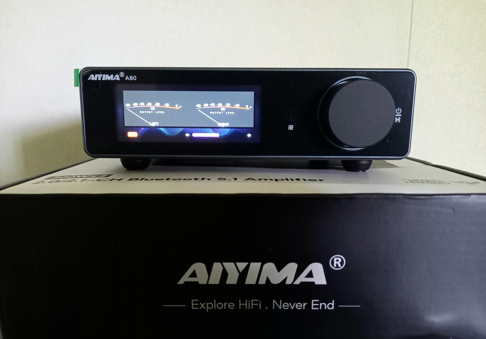 AIYIMA A80 CLASS-D 2X150 WATT VU-METERS FULL BOXED NIEUW, Overige merken, Nieuw, Ophalen of Verzenden, 120 watt of meer