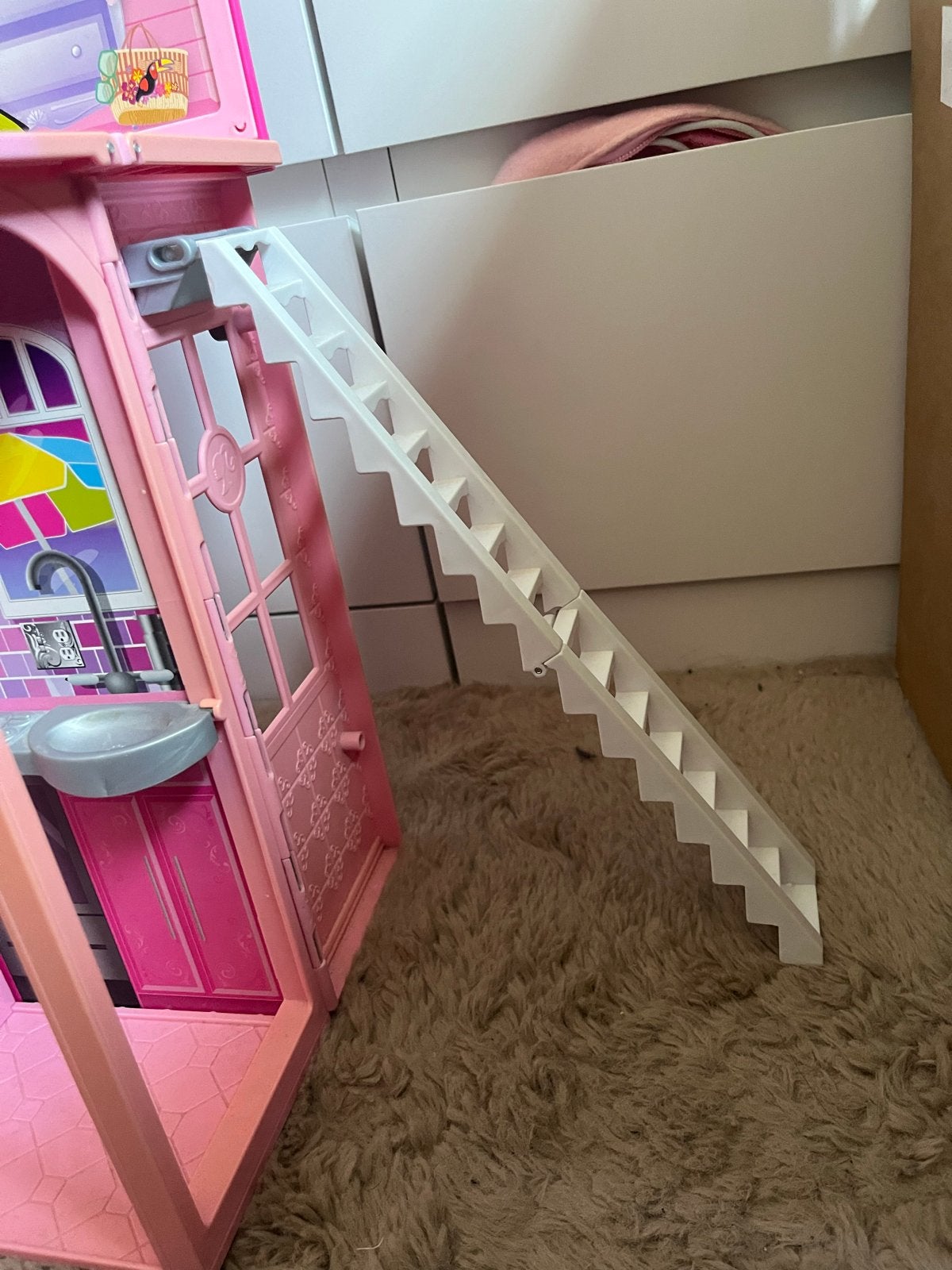 Barbie Poppenhuis met Meubels en Accessoires, Ophalen, Gebruikt, Poppenhuis