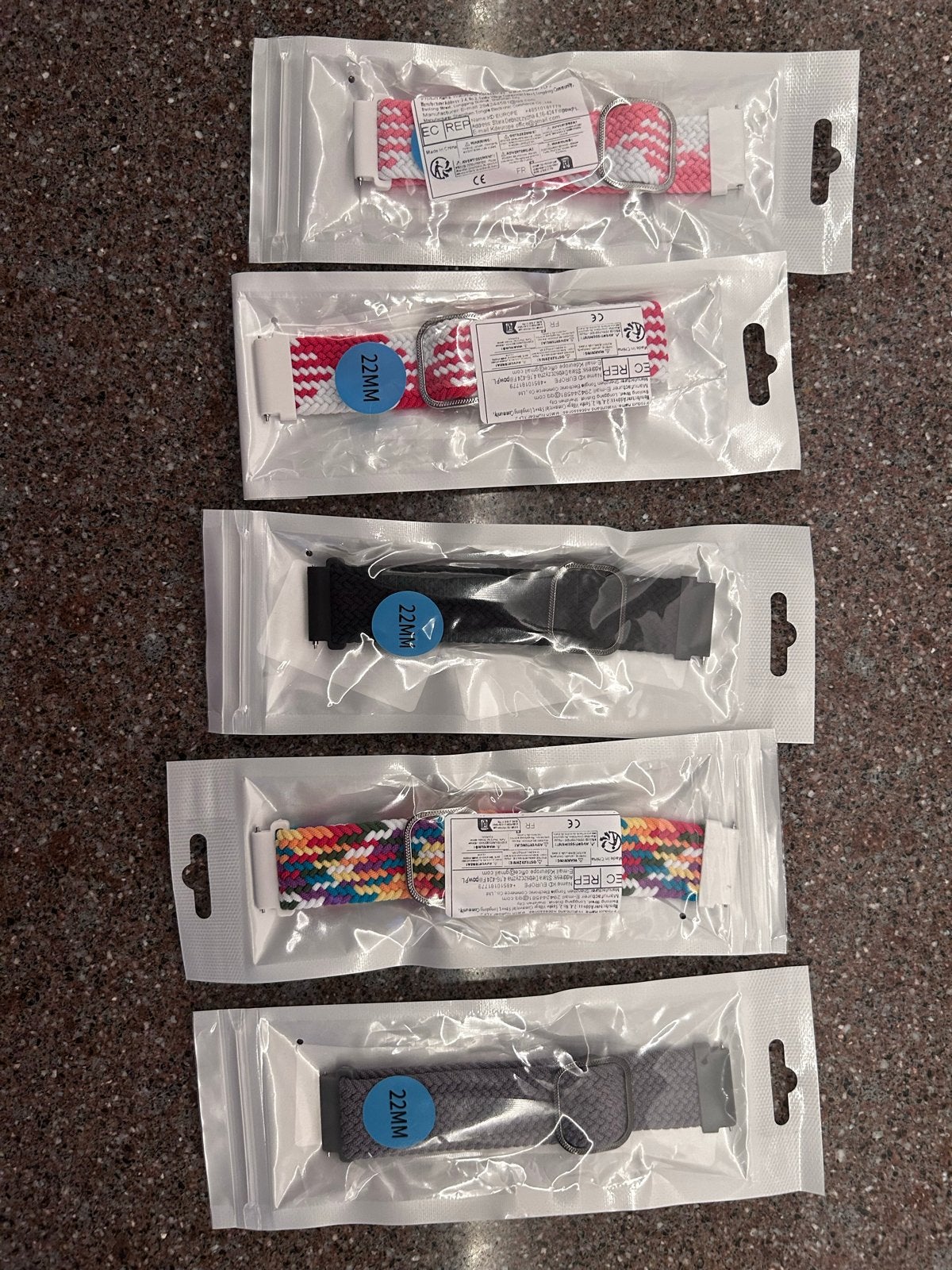 Horlogebandjes 22 mm voor o.a. Xiaomi Colour 2, Ophalen of Verzenden, Nieuw, Zwart, Android