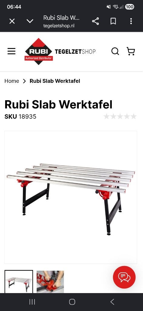 Rubi slaptafel en tegelsnijder zaag, Ophalen, Zo goed als nieuw