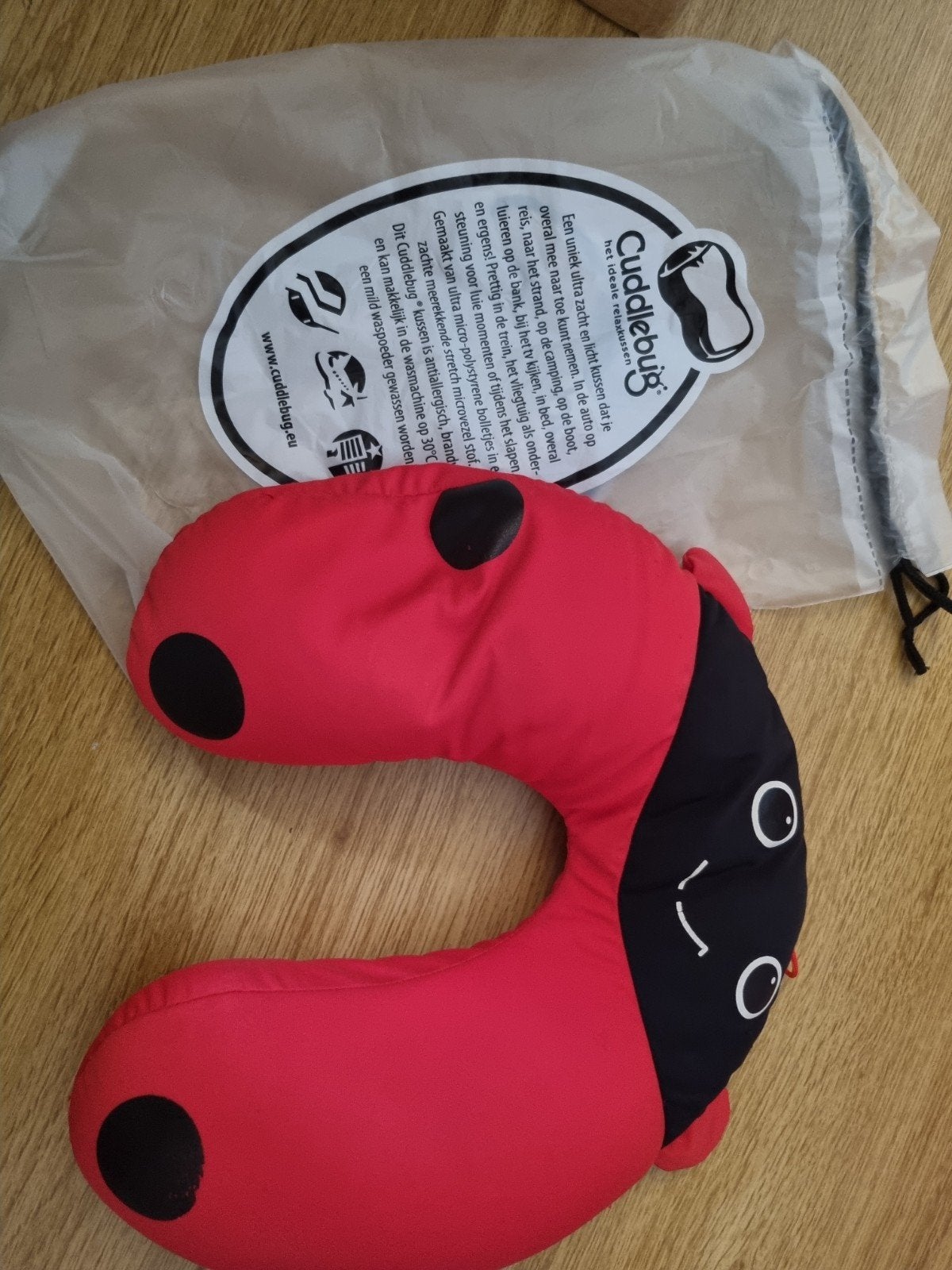 Cuddlebug Reiskussen Lieveheersbeestje - Comfortabel & Zacht, Ophalen of Verzenden, Zo goed als nieuw