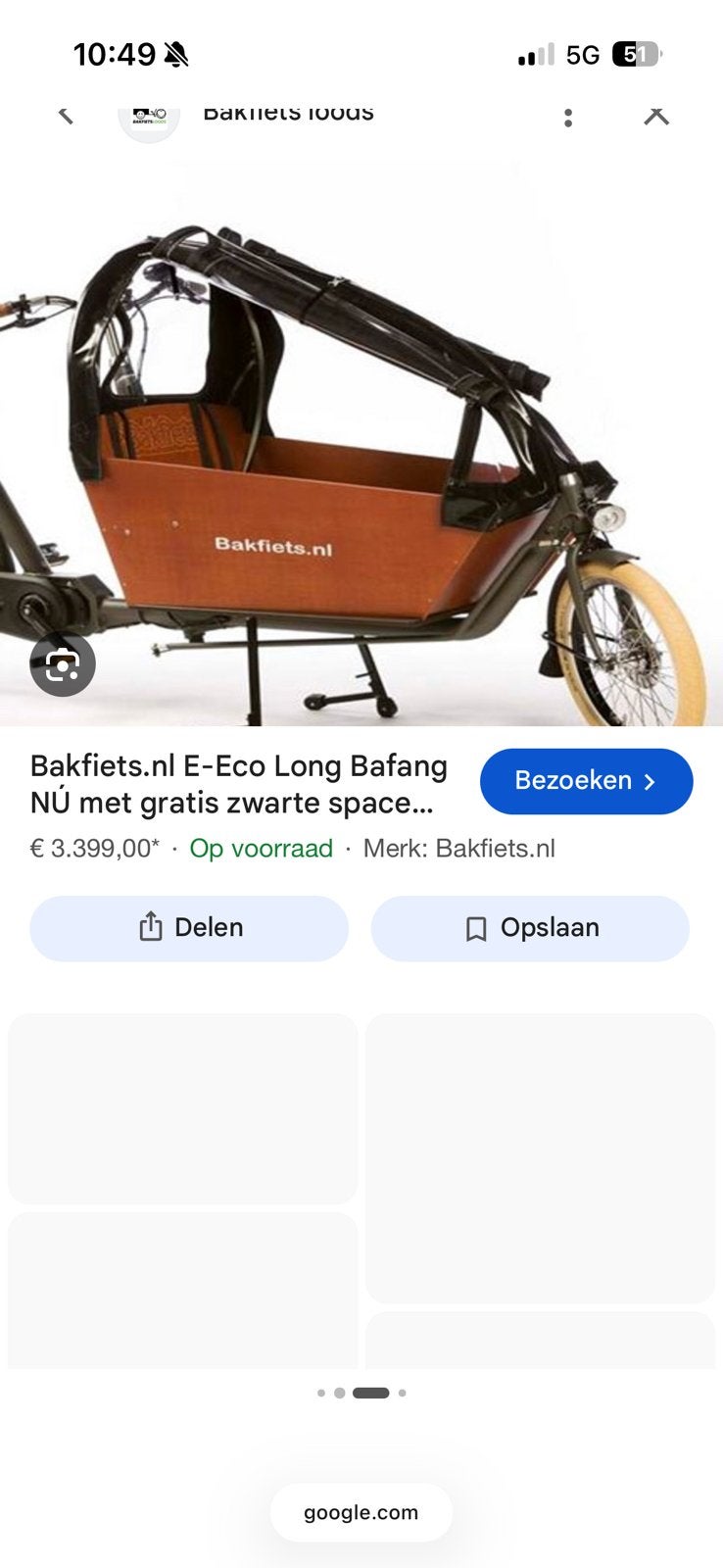Zwarte bakfiets tent, Ophalen of Verzenden, Zo goed als nieuw