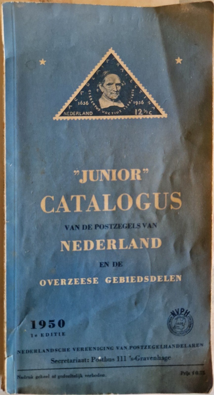 Vintage junior postzegel catalogus 1950 1e editie, Ophalen of Verzenden, Catalogus