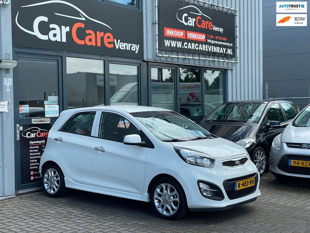 Kia Picanto 1.2 CVVT Super Pack|AUTOMAAT|AIRCO|STOELVERWARMI, Auto's, Kia, Euro 5, Gebruikt, Zwart, 4 cilinders