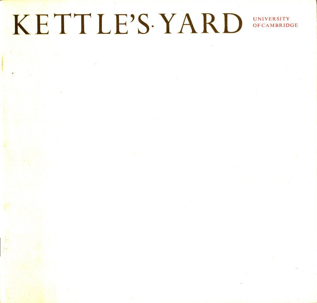 Kettle's Yard, an illustrated guide 1991 (BW 3), Ophalen of Verzenden, Gelezen