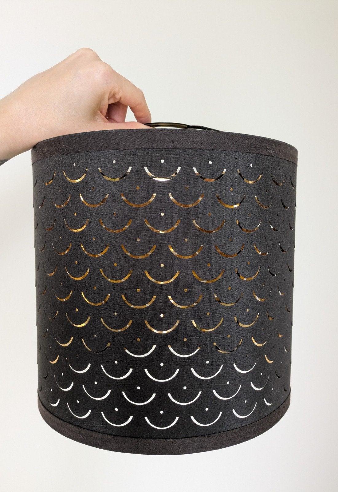 IKEA NYMÖ Plafondlampenkap 59 cm - Zwart/Goud, Ophalen, Goud