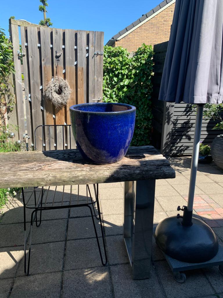 Bloempotten, Ophalen of Verzenden, Zo goed als nieuw, Rond