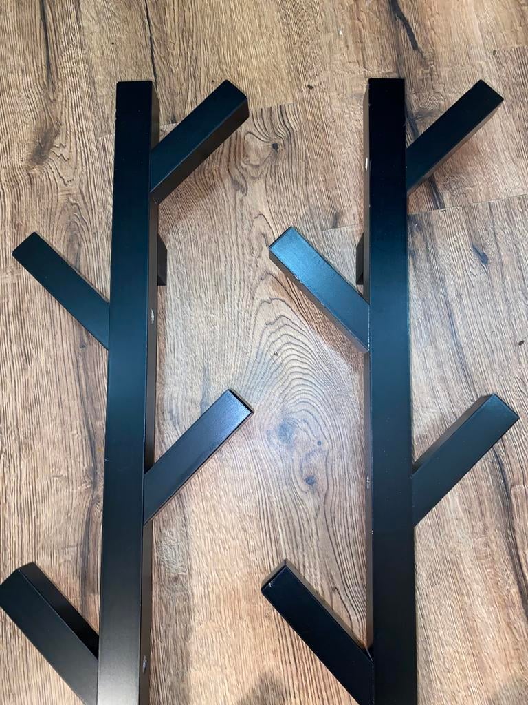 2x kapstok zwart, Wandkapstok, Gebruikt, Ophalen of Verzenden, Minder dan 100 cm