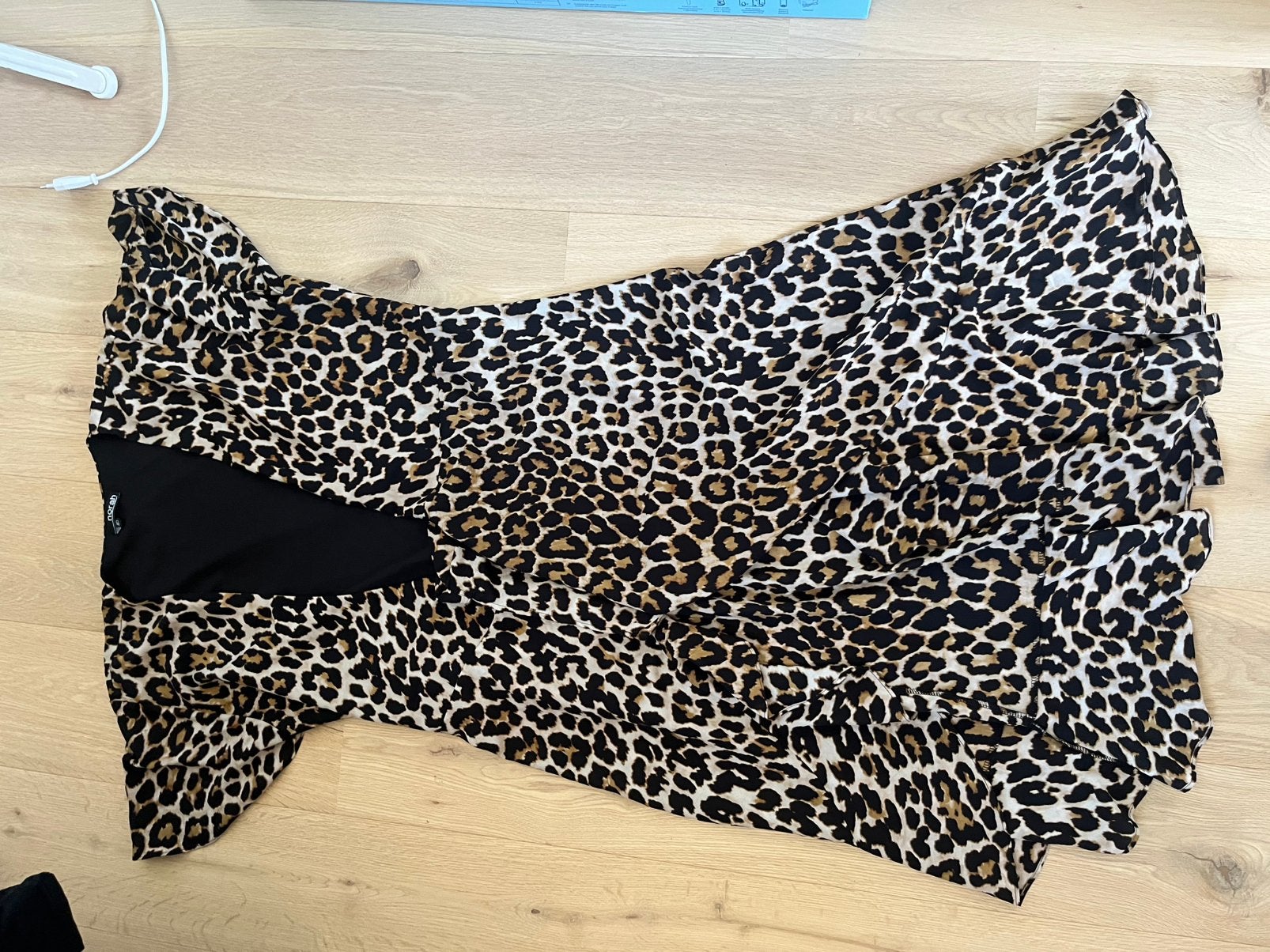 Jurk panterprint, Kleding | Dames, Maat 38/40 (M), Bruin, Ophalen of Verzenden, Zo goed als nieuw