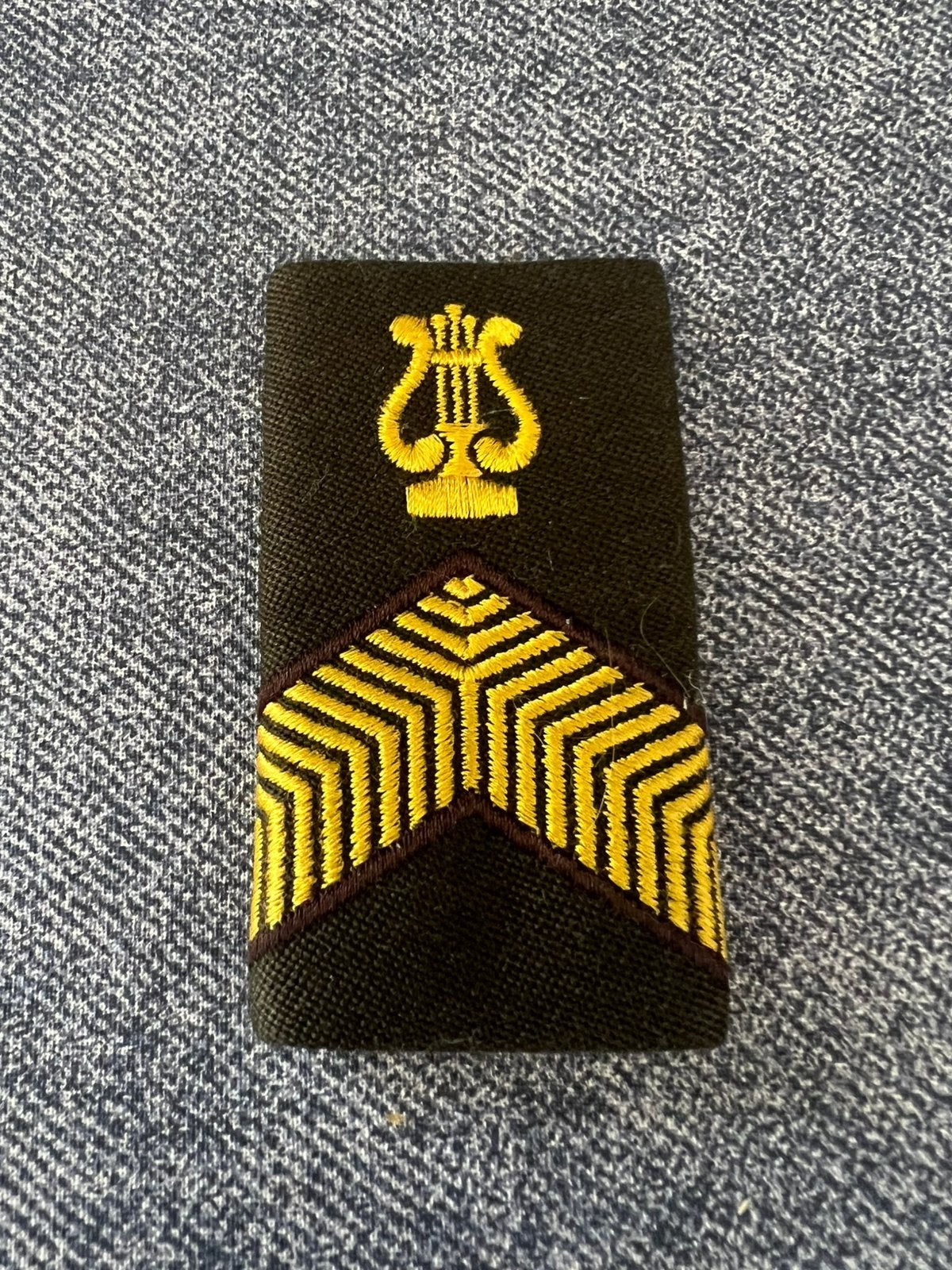 Rangonderscheidingsteken DT korporaal militair muzikant, Ophalen of Verzenden, Landmacht, Nederland, Embleem of Badge