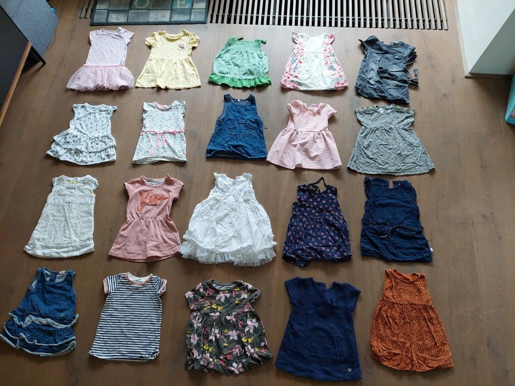 Jurkjes maat 86 meisje jurken zomer jurkje jurk jurkjes kort, Ophalen of Verzenden, Zo goed als nieuw, Meisje, Jurkje of Rokje