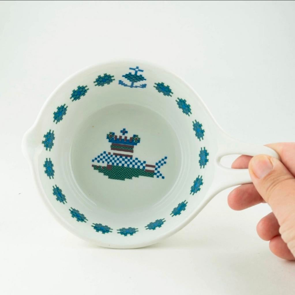 Vintage Figgjo Flint Menu schaaltje met handvat., Figgjo, Keramiek, Ophalen of Verzenden, Overige stijlen
