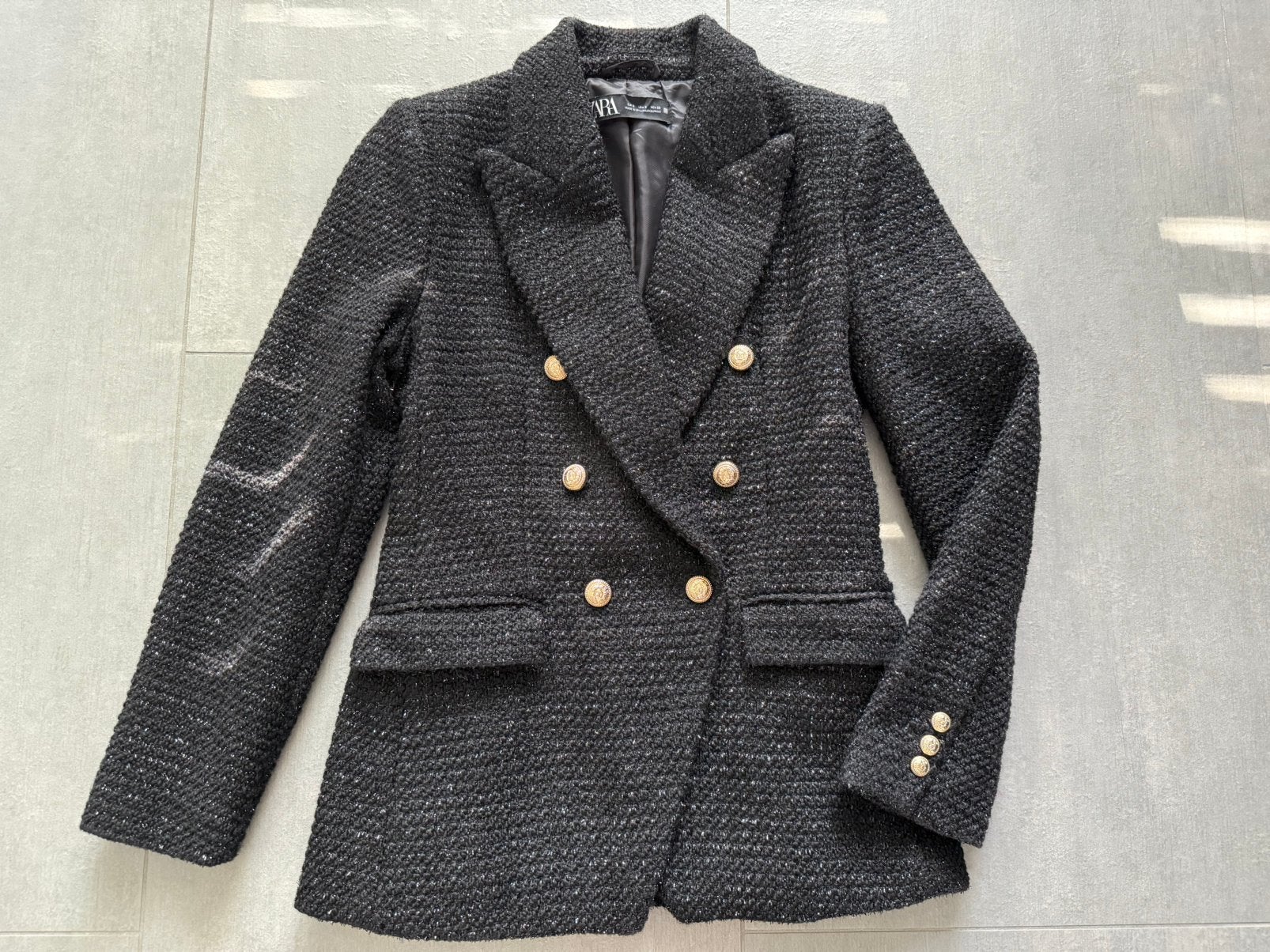 Prachtige Zara blazer in tweed look!, Zwart, Nieuw, Ophalen of Verzenden, Jasje
