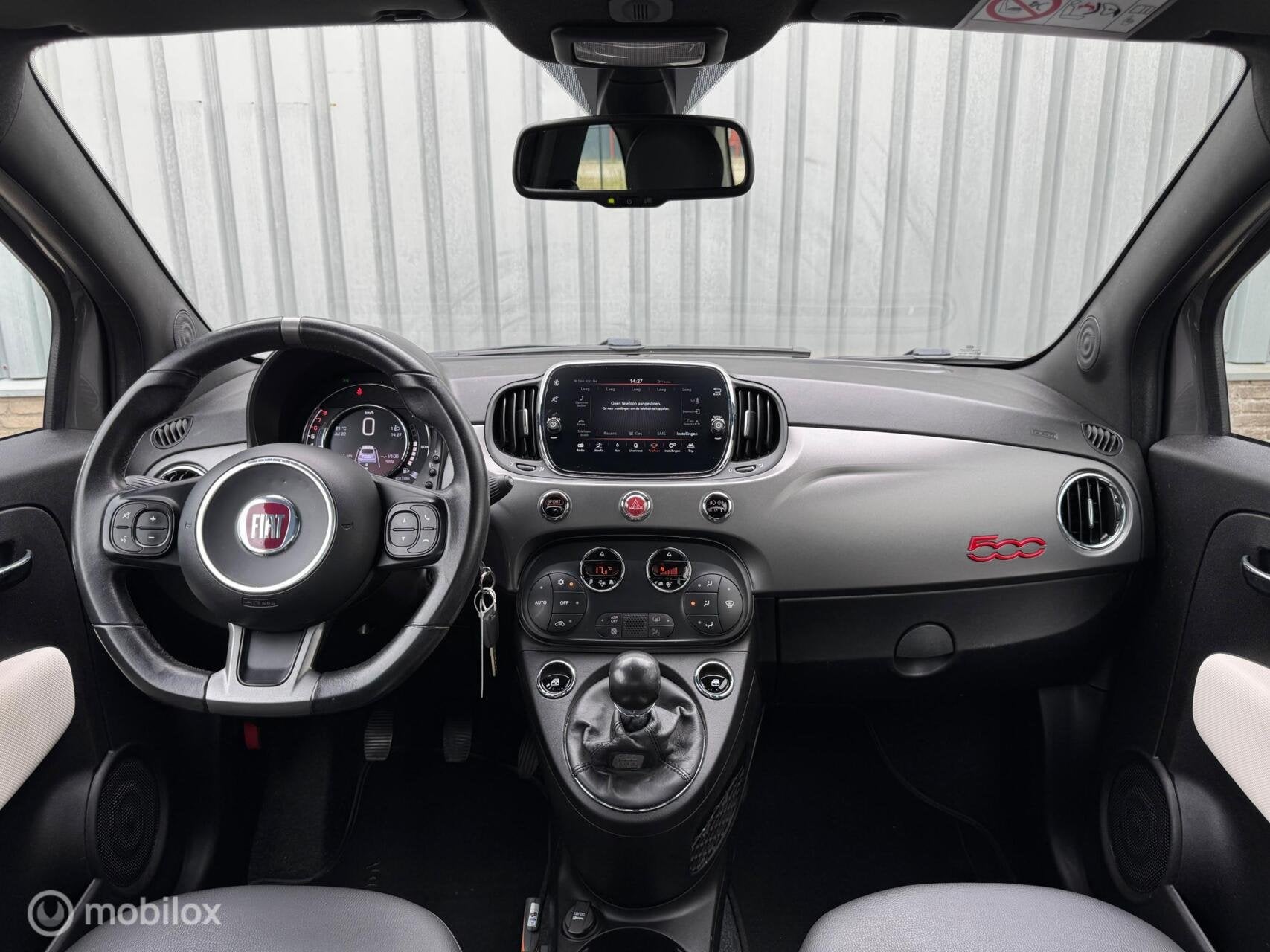 Fiat 500 0.9 TwinAir Turbo Sport | Trekhaak | 6-bak, Voorwielaandrijving, Leder en Stof, Origineel Nederlands, Handgeschakeld