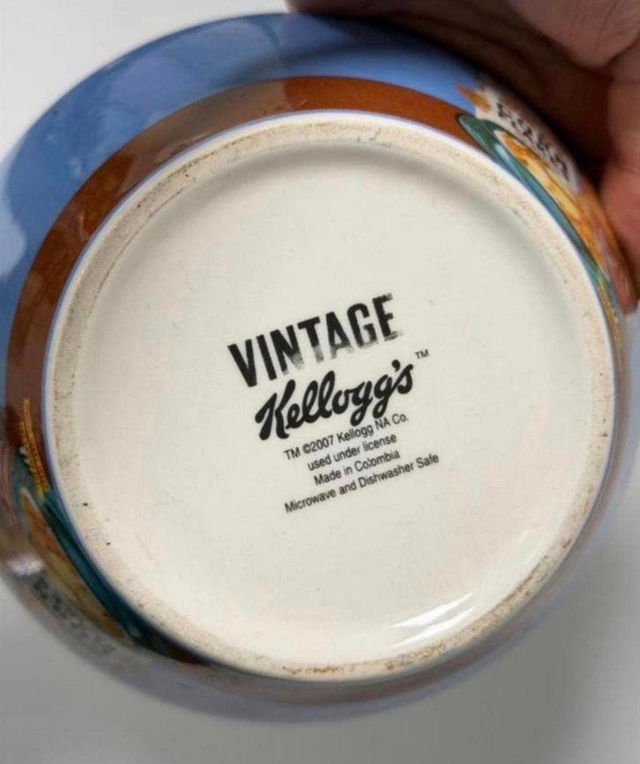 Vintage Kellogg’s Corn Flakes Ontbijtkom kom Kelloggs Bowl, Gebruiksvoorwerp, Zo goed als nieuw, K, K