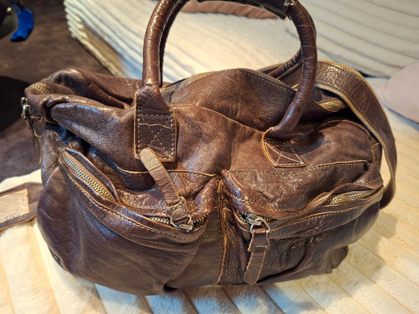 Cowboysbag Schoudertas  bruin, Ophalen of Verzenden, Gebruikt, Bruin, Schoudertasje
