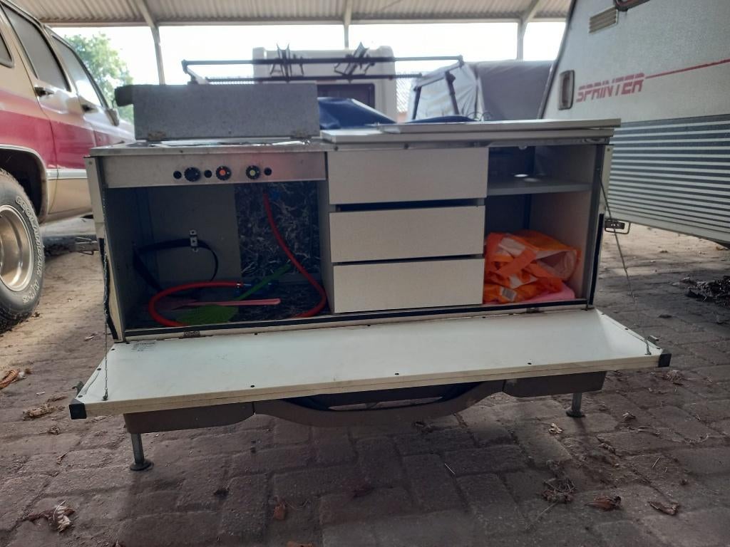 Obelink Familia 6 Incl. Keuken en aanhangwagen, Caravans en Kamperen, Tenten, Ophalen, Gebruikt, Tot en met 4