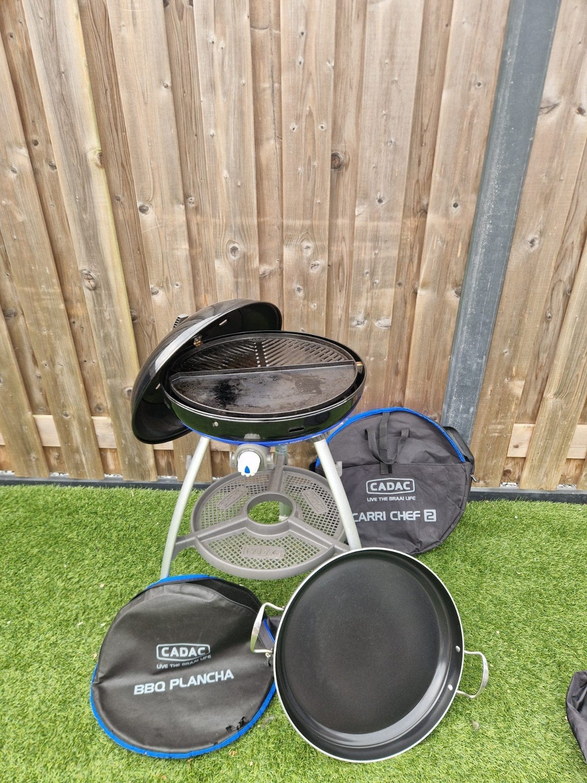 CADAC Carri Chef 2 skottelbraai met paella pan + bbq plancha, Ophalen, Gebruikt, CADAC