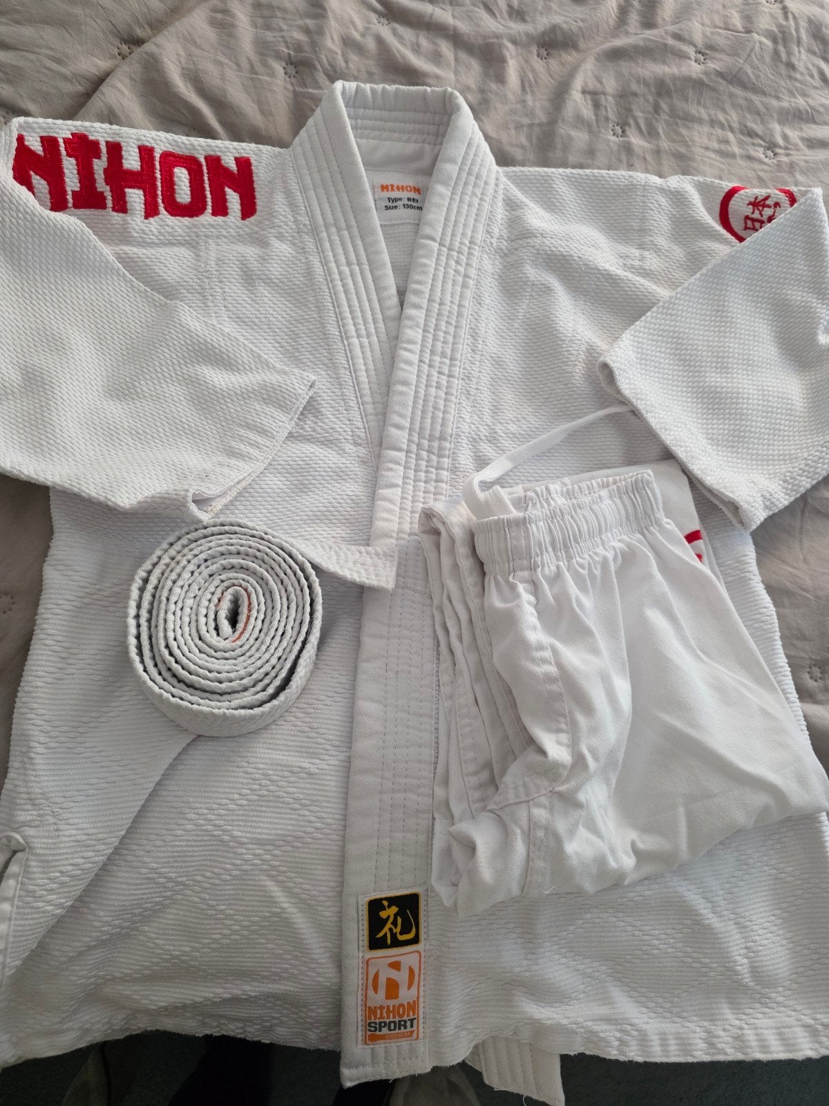 Zo goed als nieuw Nihon Judopak / Ju-Jitsu pak – Maat 128, Maat XS of kleiner, Ophalen of Verzenden, Zo goed als nieuw, Judo