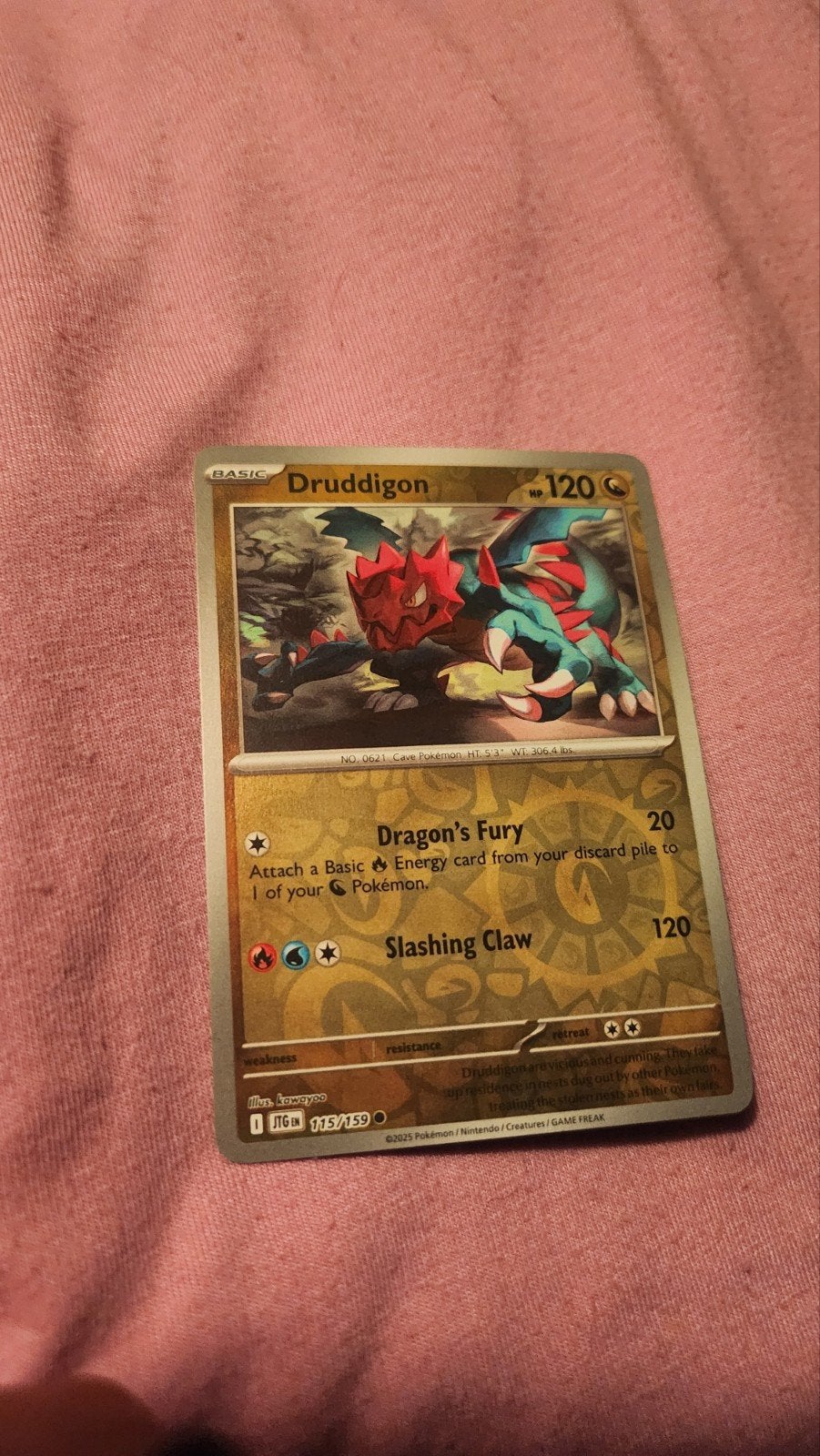 Druddigon Pokémon Kaart - Zeldzaam en in goede staat, Ophalen of Verzenden, Zo goed als nieuw, Losse kaart