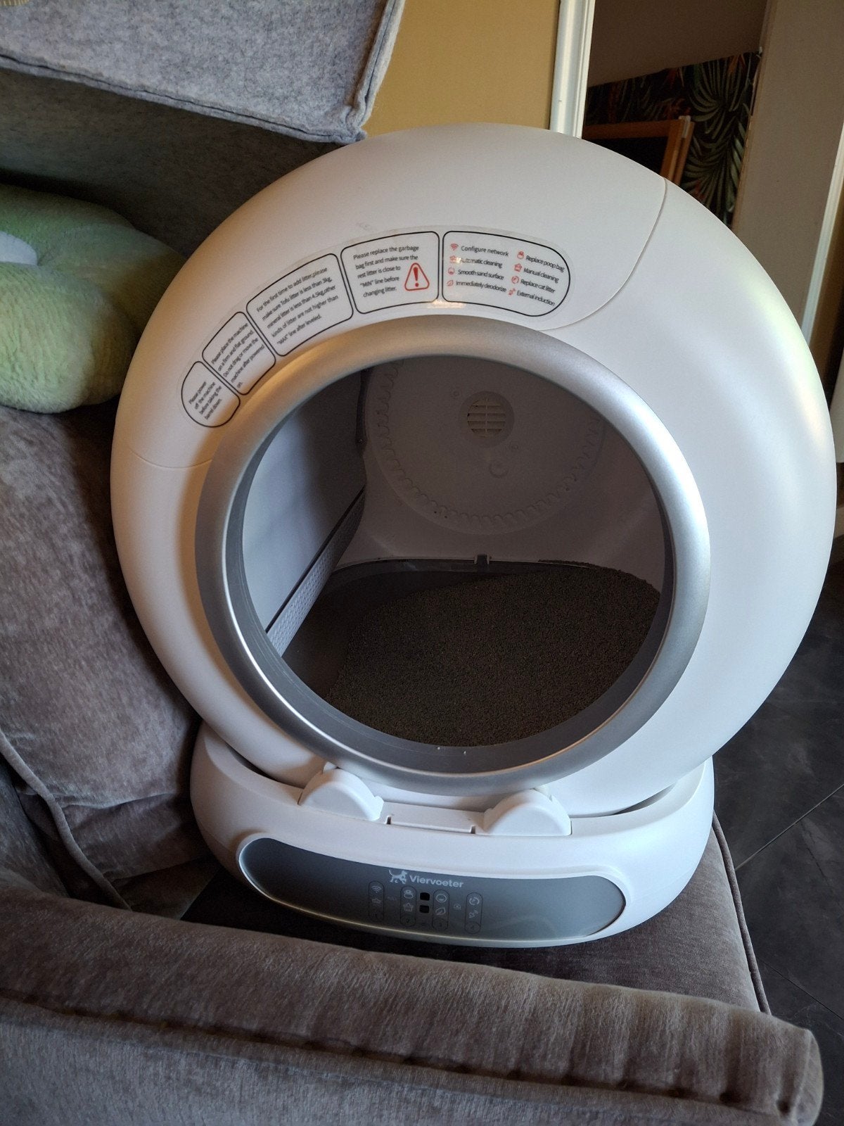 elektrische kattenbak, Ophalen of Verzenden, Zelfreinigend, Zo goed als nieuw, Open