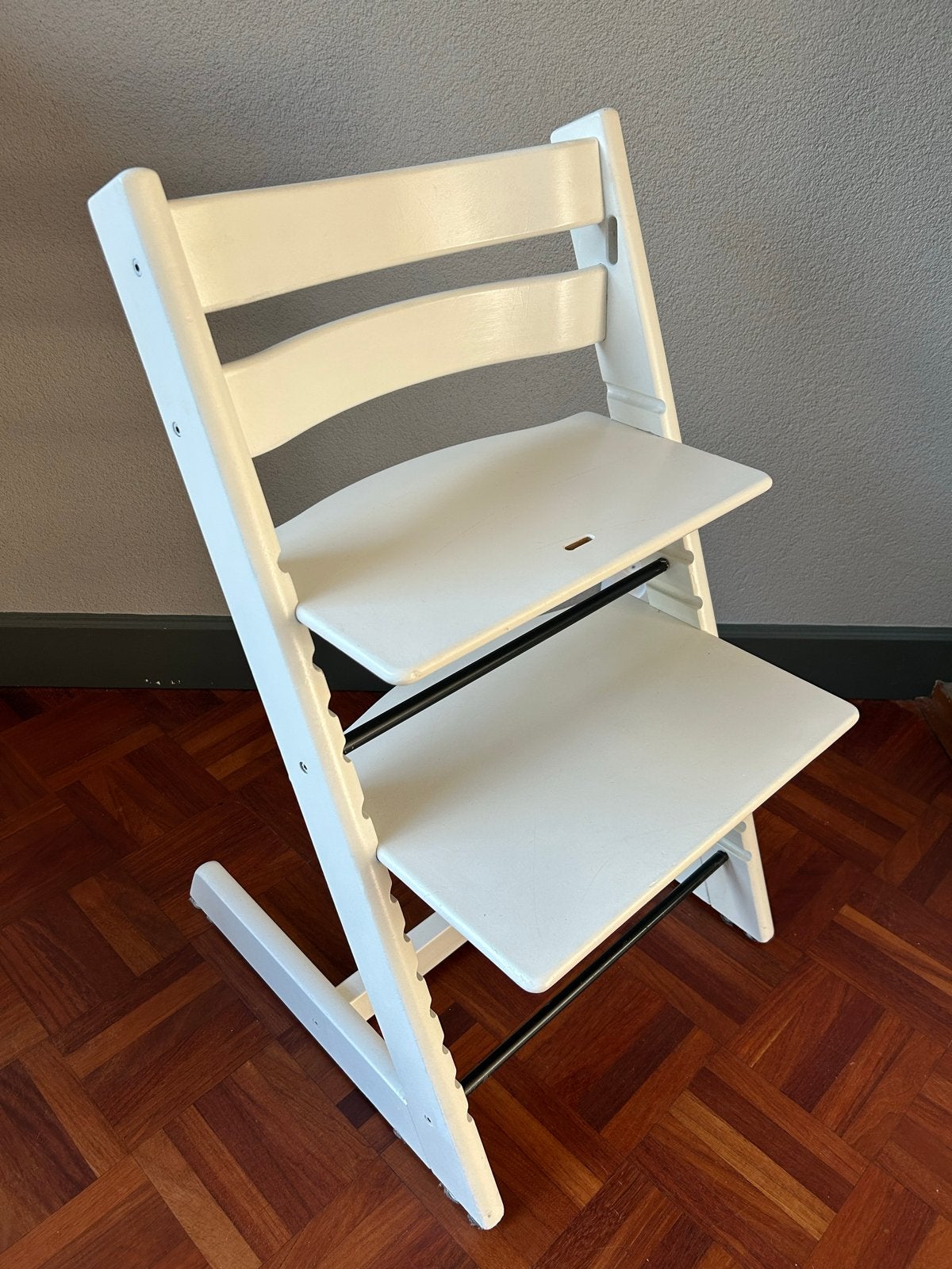 Stokke Tripp Trapp meegroeistoel - Wit II, Ophalen of Verzenden, Gebruikt, Meegroeistoel, Aanschuifbaar
