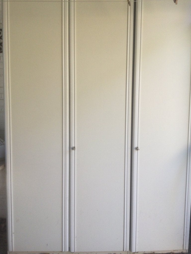 Kledingkast 215 hoog x 150 breed x 60 diep, Ophalen, Gebruikt, 200 cm of meer, Met plank(en)