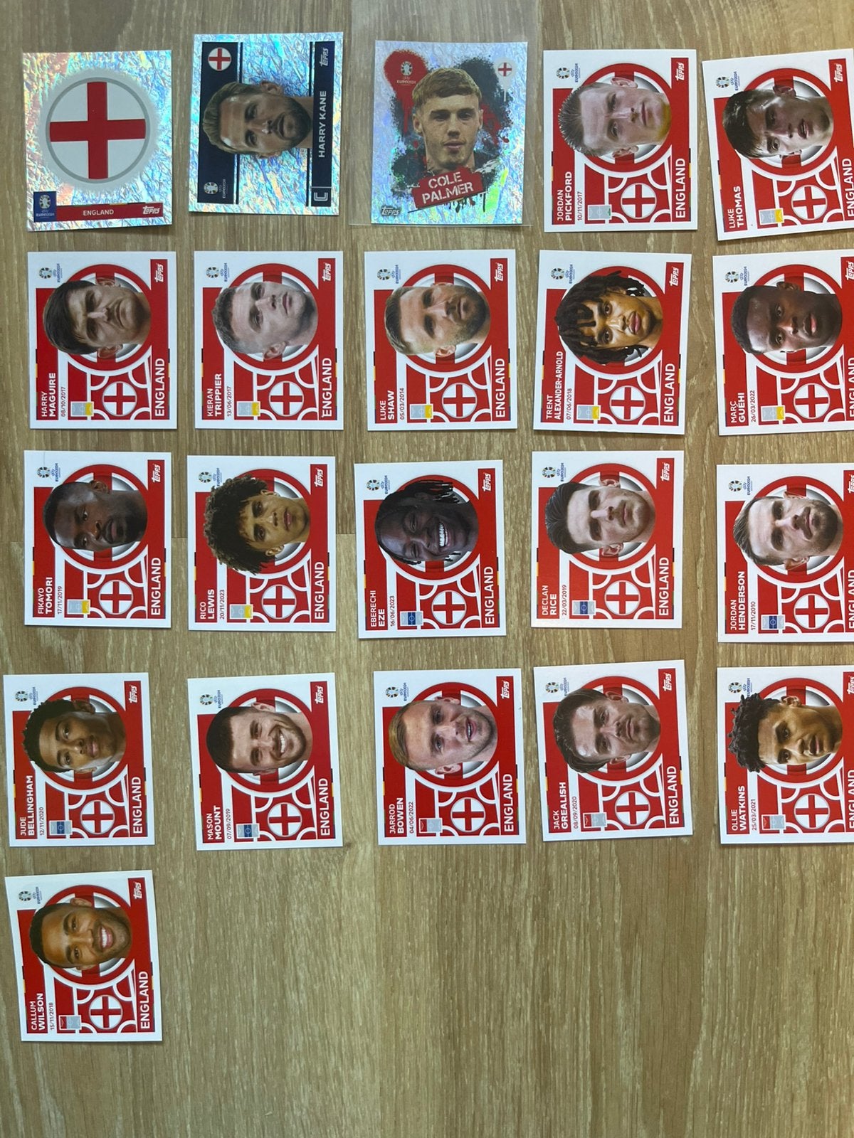 Ek 2024 engeland volledig team, Ophalen of Verzenden, Plaatje