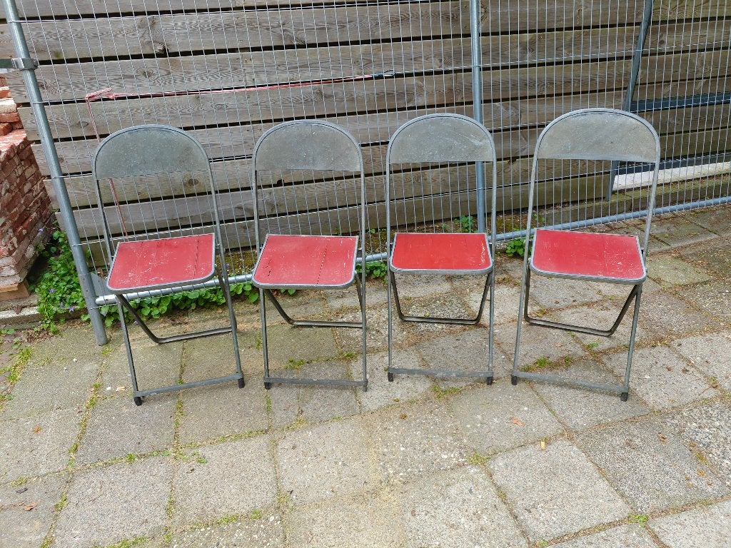 4 ODA vintage klapstoelen, Ophalen, Gebruikt, Ahrend ODA, Onbekend