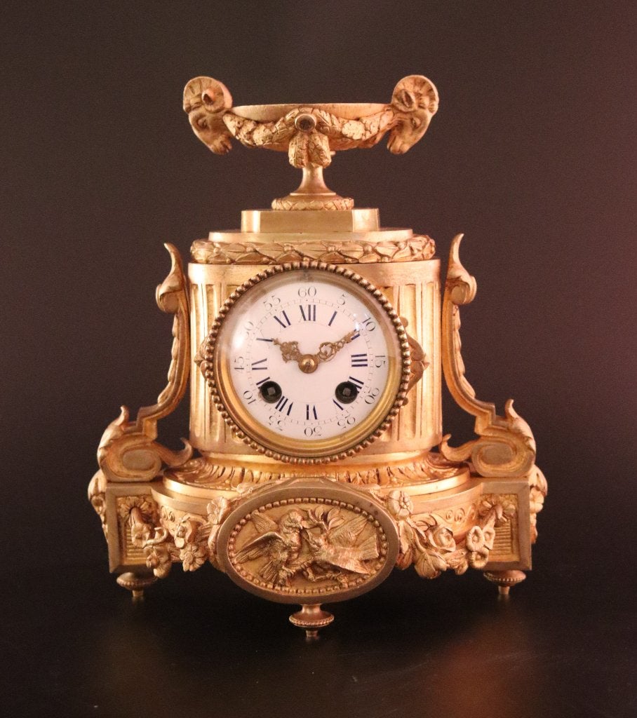 Antieke Franse bronzen pendule, Ophalen of Verzenden