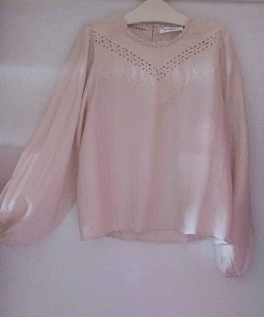 Co'couture Anna van Toor blouse shirt top boho taupé XL, Beige, Maat 46/48 (XL) of groter, Ophalen of Verzenden, Zo goed als nieuw